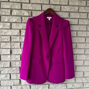 Bar III Fuchsia One Button Blazer Size 12